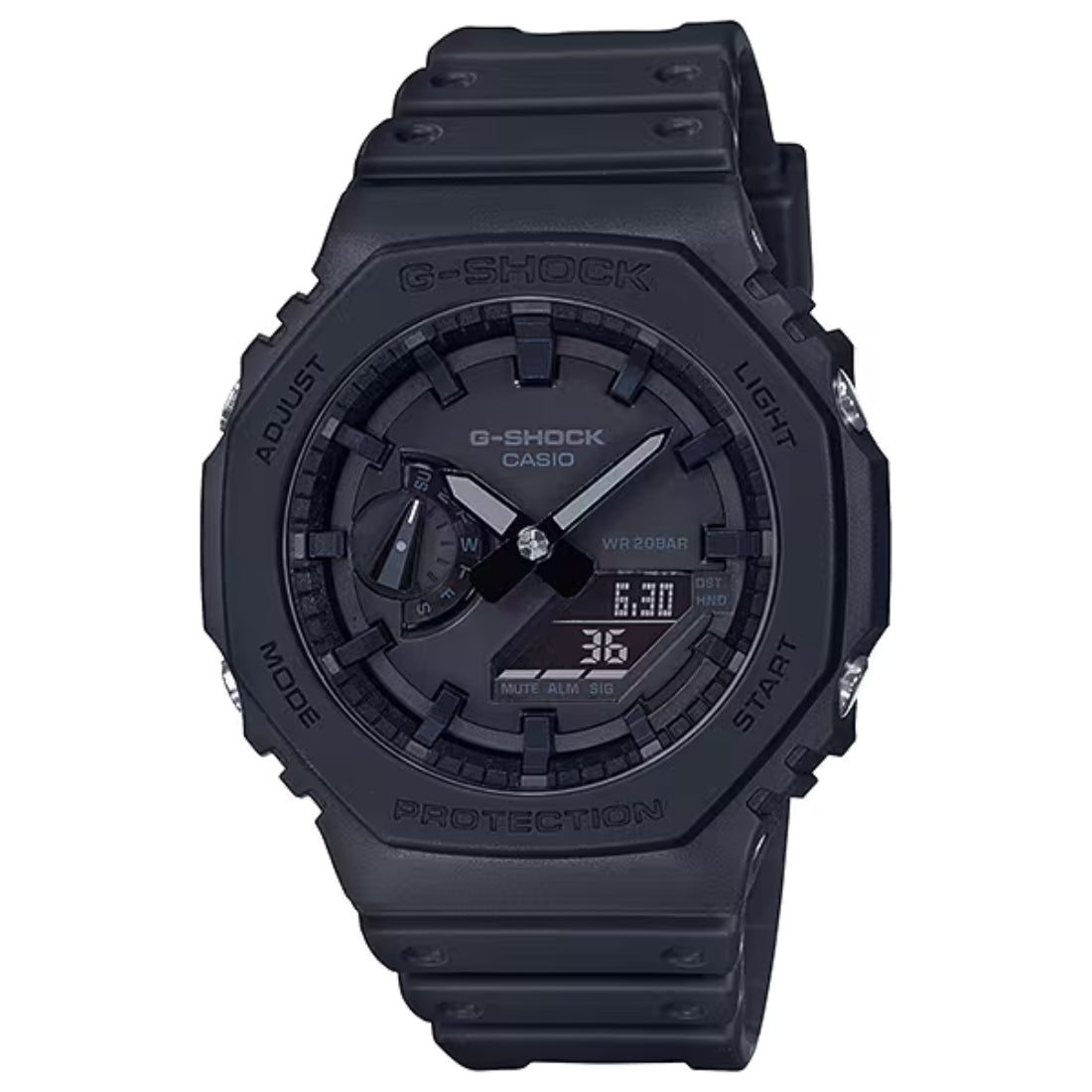 Casio G-SHOCK GA2100 Series (CasiOak) Unisex Black Strap Quartz Watch - GA2100-1A1