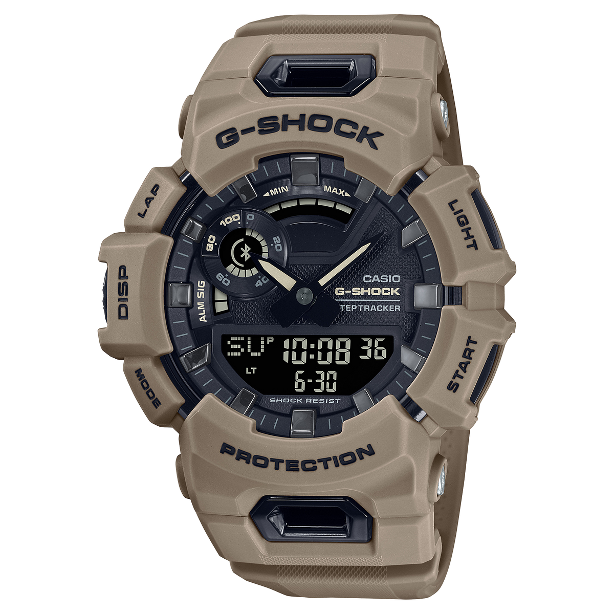 Casio G-SHOCK G-SQUAD GBA-900 Series Men's Sand Brown / Beige Brown Strap Quartz Watch - GBA900UU-5A