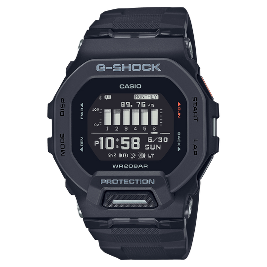 Casio G-SHOCK G-SQUAD GBD-200 Series Men's Black Strap Quartz Watch - GBD200-1
