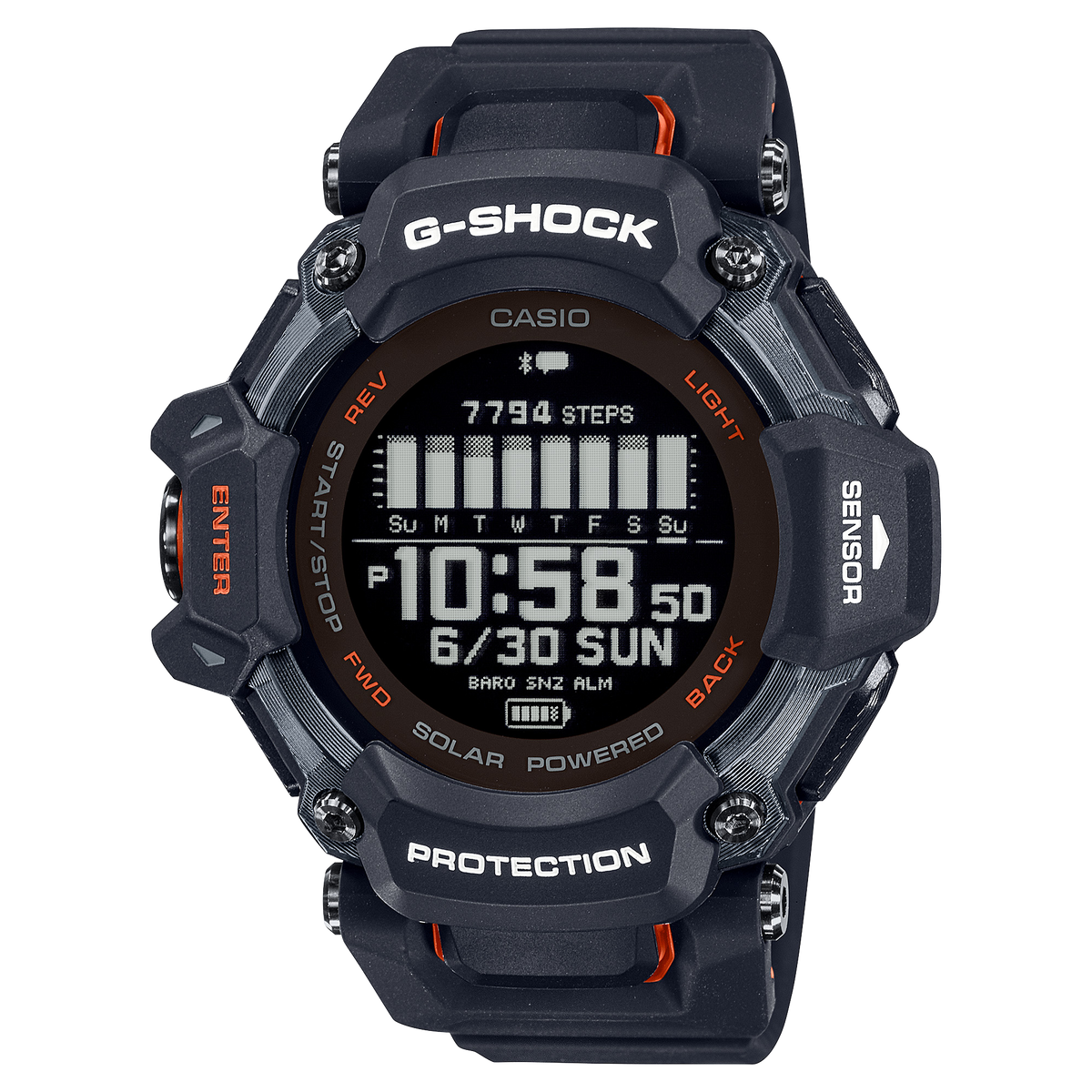 Casio G-SHOCK G-SQUAD GBD-H2000 Series Men's Black Strap Quartz Watch - GBDH2000-1A