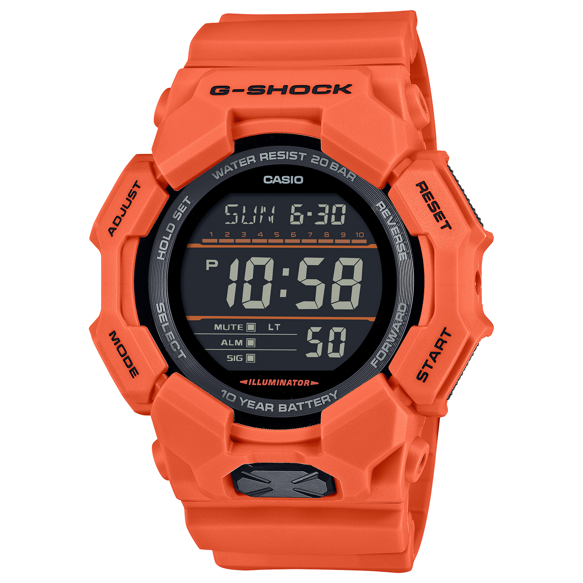 Casio G-SHOCK GD-010 Series Men's Orange Strap Quartz Watch - GD010-4