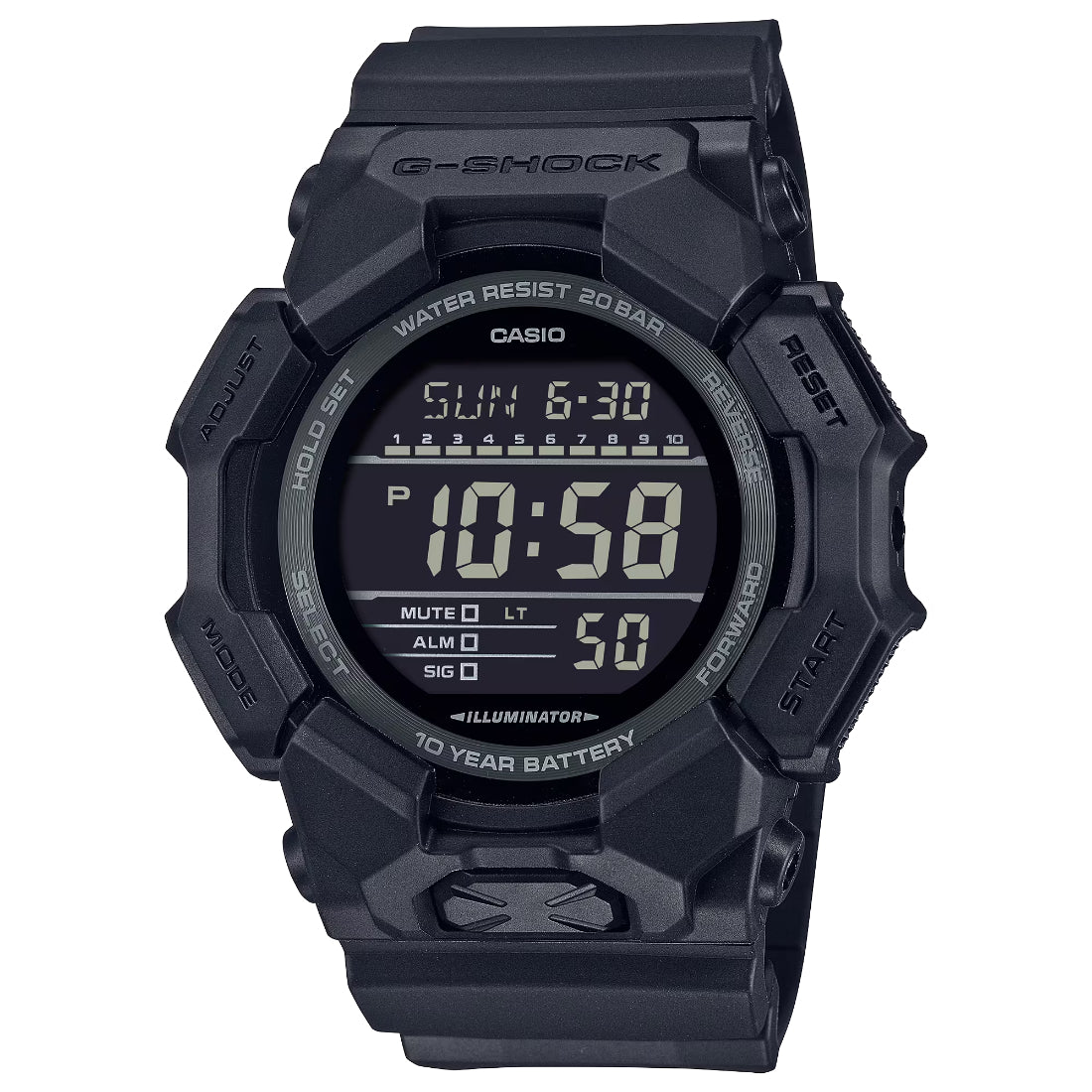 Casio G-Shock GD-010 Series Men's Black Strap Quartz Watch - GD010-1A1
