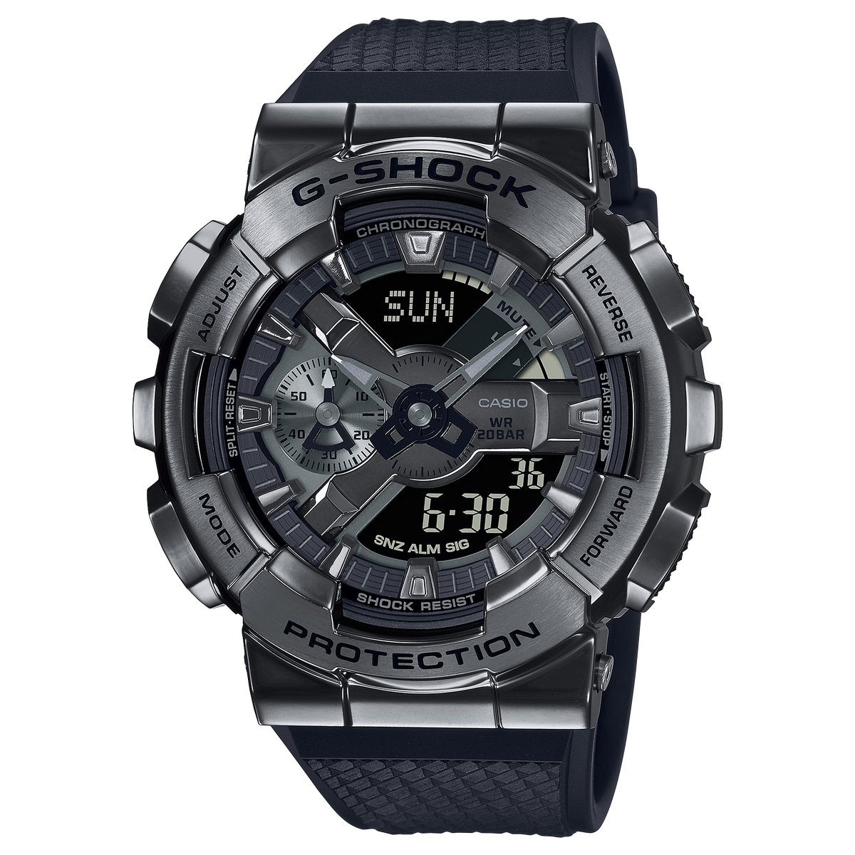 Casio G-SHOCK G-STEEL 110 Series / GM-110 Collection Men's Black Strap Quartz Watch - GM110BB-1A