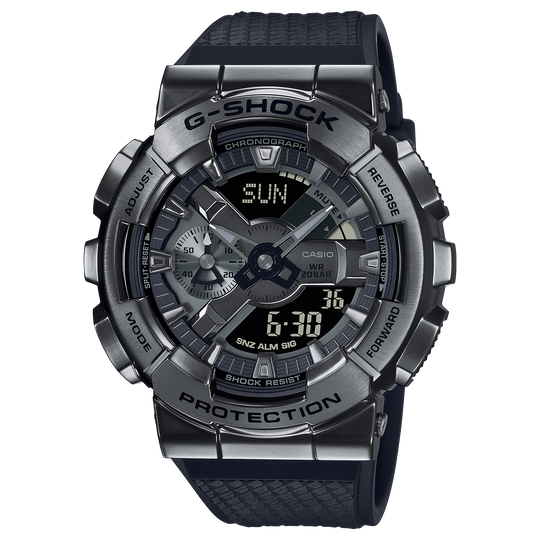 Casio G-SHOCK G-STEEL 110 Series / GM-110 Collection Men's Black Strap Quartz Watch - GM110BB-1A