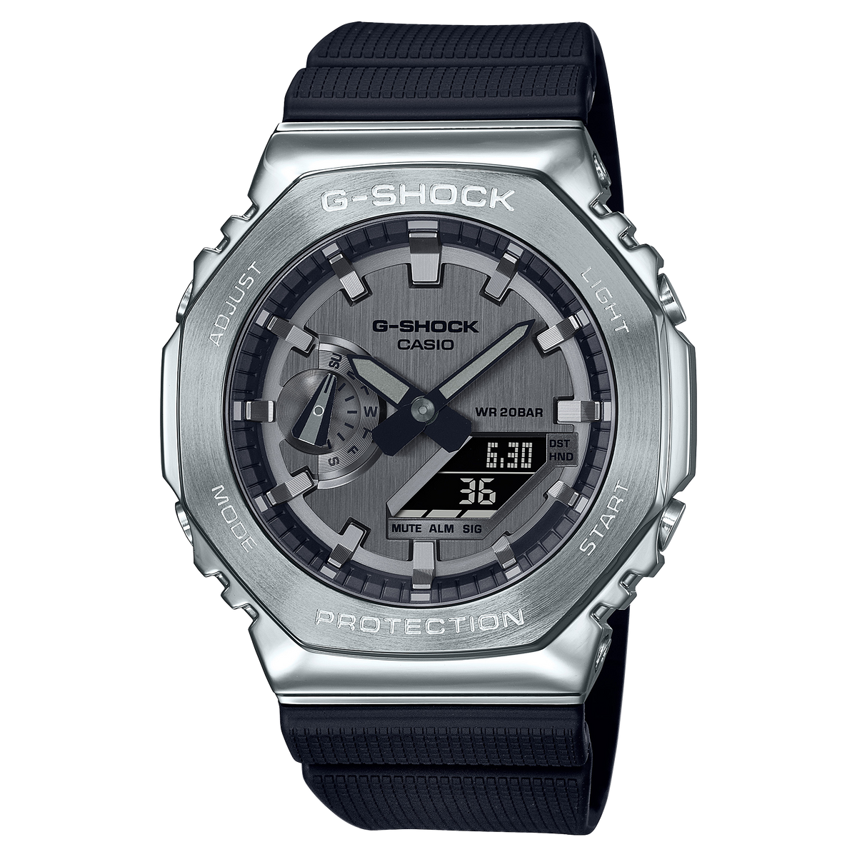 Casio G-SHOCK G-STEEL GM-2100 Series (2100 Series) Men's Black Strap Quartz Watch - GM2100-1A