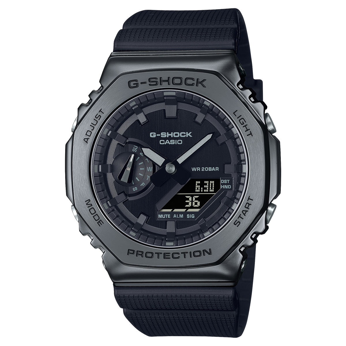 Casio G-SHOCK G-STEEL 2100 Series / GM-2100 Series Men's Black Strap Quartz Watch - GM2100BB-1A