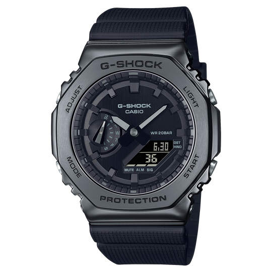Casio G-SHOCK G-STEEL 2100 Series / GM-2100 Series Men's Black Strap Quartz Watch - GM2100BB-1A