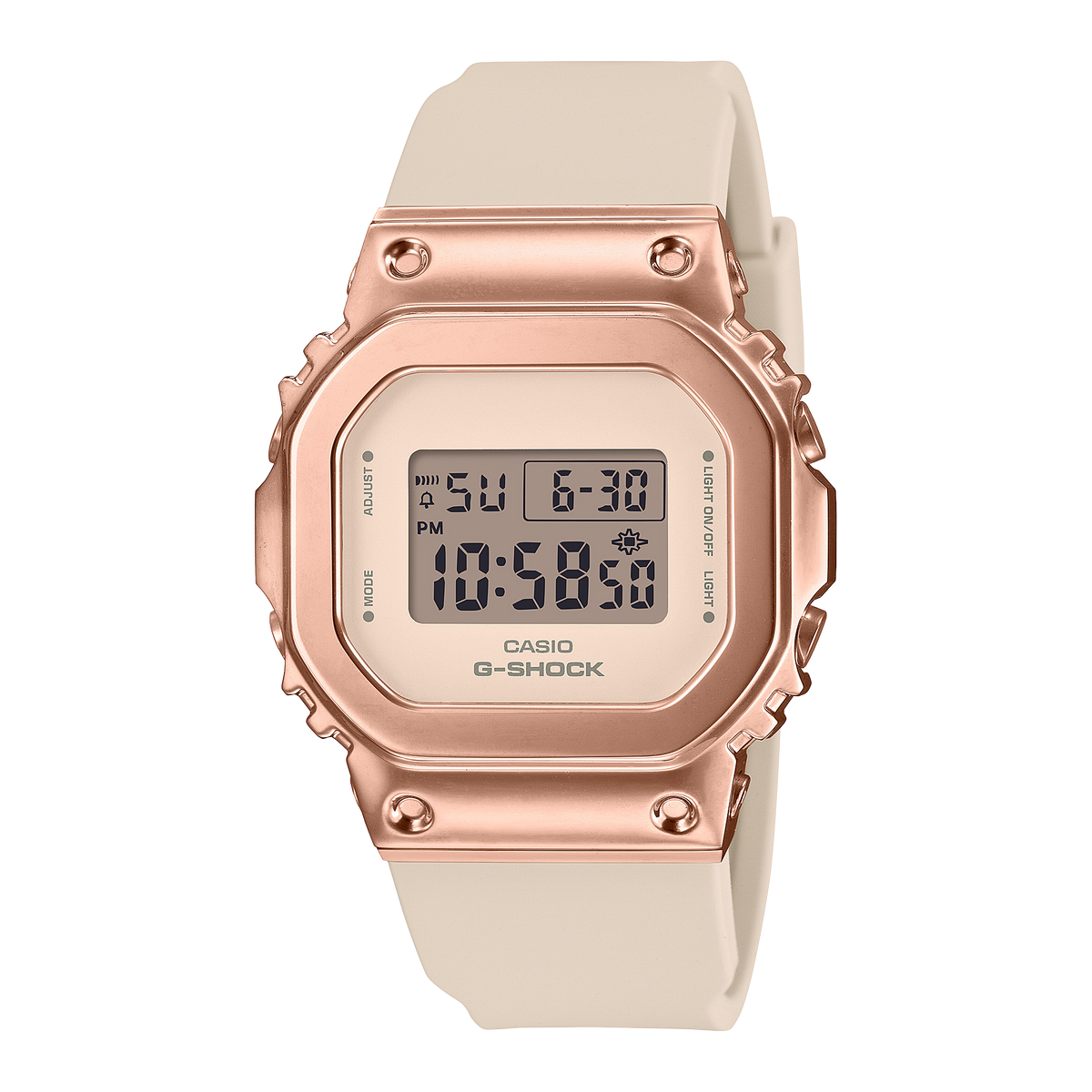 Casio G-SHOCK GM-S5600 Series Women's Light Pink-Beige Strap Quartz Watch - GMS5600PG-4