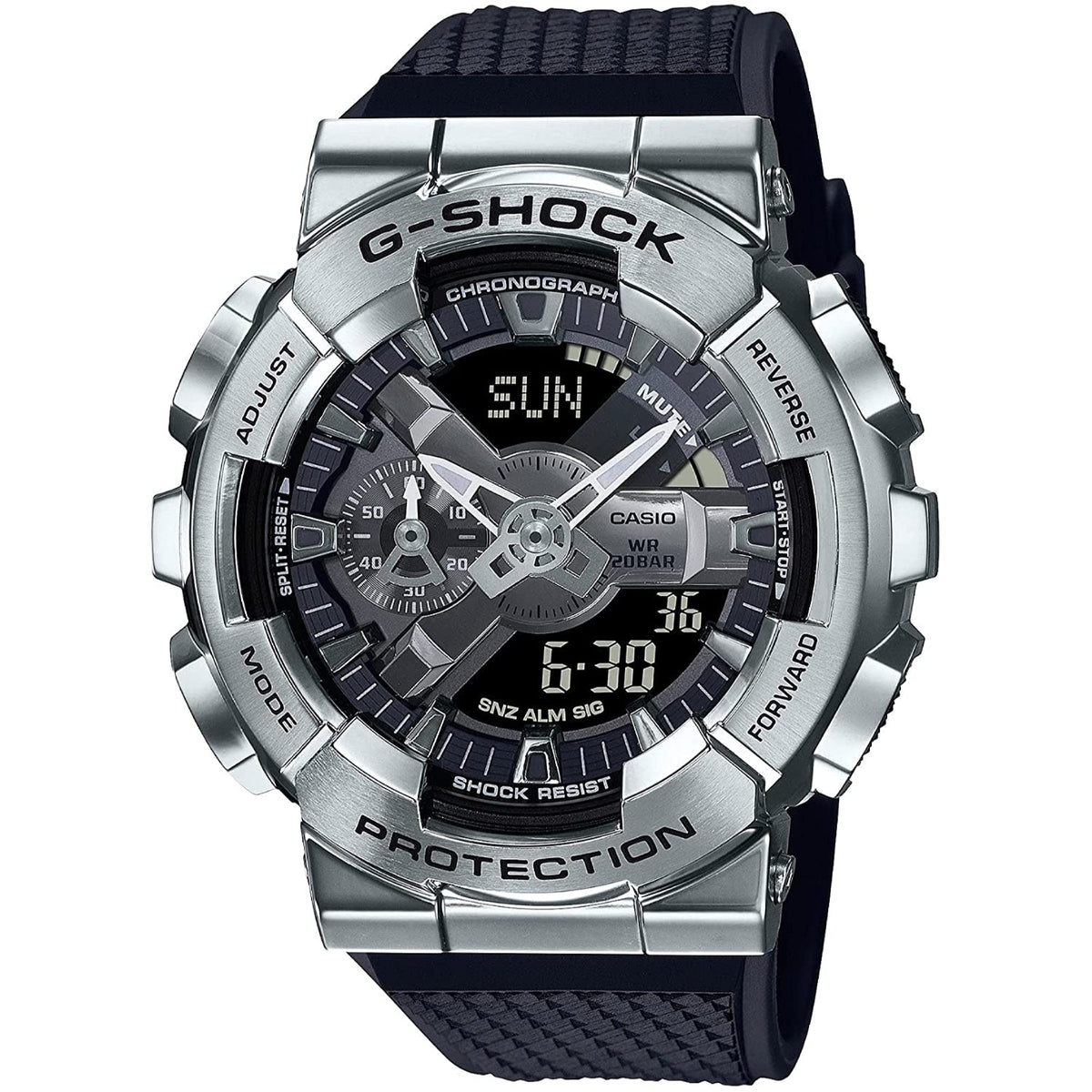 Casio G-SHOCK G-STEEL GM-110 Series Men's Black Strap Quartz Watch - GM110-1A