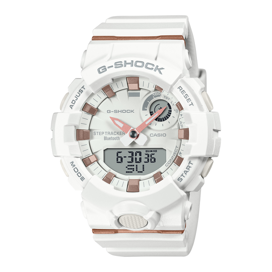 Casio G-SHOCK G-SQUAD GMA-B800 Series Women's White Strap Quartz Watch - GMAB800-7A