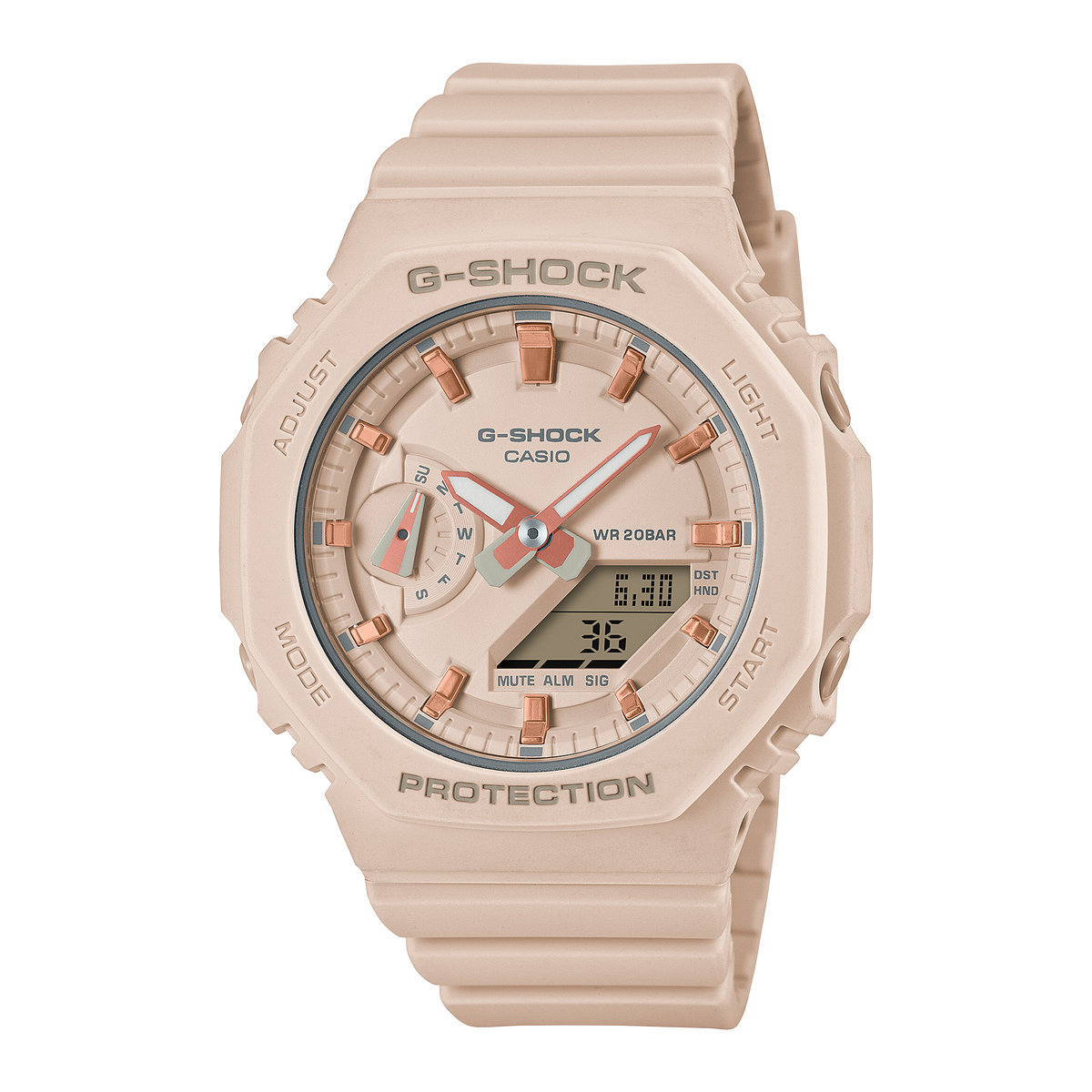 Casio G-SHOCK GMA Series / GMA-S2100 Collection Women's Light Pink Strap Quartz Watch - GMAS2100-4A