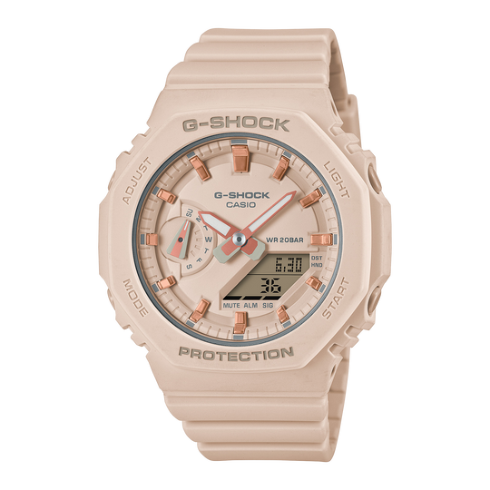 Casio G-SHOCK GMA Series / GMA-S2100 Collection Women's Light Pink Strap Quartz Watch - GMAS2100-4A