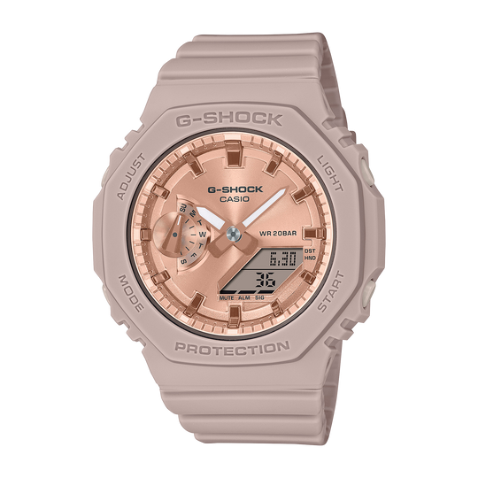 Casio G-SHOCK GMA-S2100MD Series / Rose Gold Series / Mini CasiOak Style Women's Pink Strap Quartz Watch - GMAS2100MD-4A