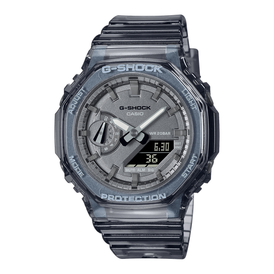 Casio G-SHOCK GMA Series / GMA-S2100SK Metallic Skeleton Women's Transparent Black / Smoke Black Resin Strap Quartz Watch - GMAS2100SK-1A