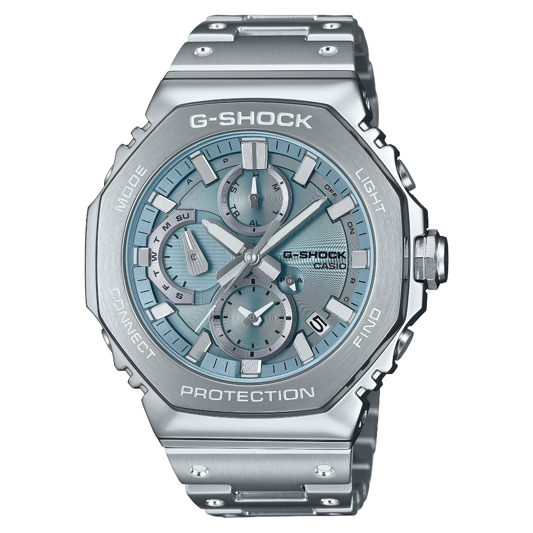 Casio G-SHOCK GMC-B2100 Men's Silver Bracelet Quartz Watch - GMCB2100AD-2A