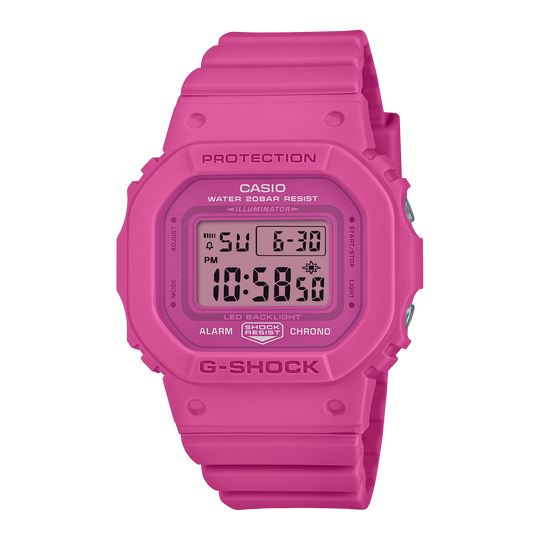 Casio G-SHOCK 5600 Series (Pink Ribbon Edition) Women's Fuchsia Pink Strap Quartz Watch - GMDS5610PK-4