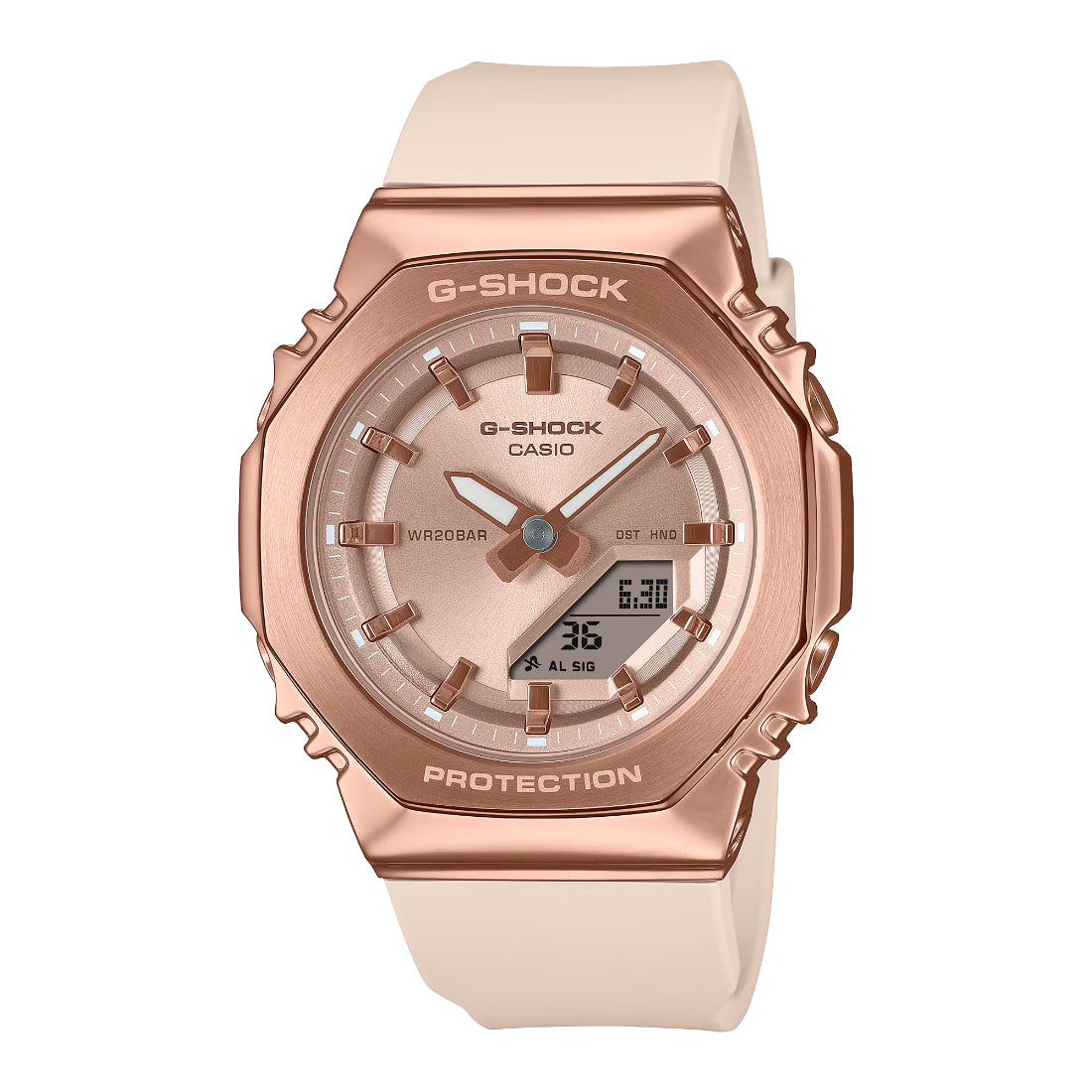 Casio G-Shock GM-S2110 Series Women's Pink Strap Quartz Watch - GMS2110PG-4A