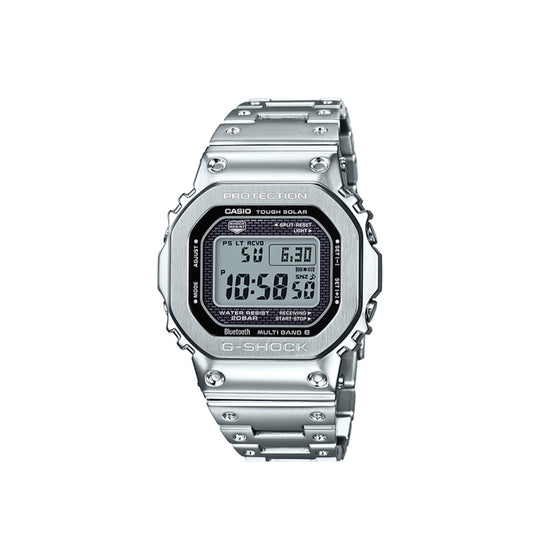 Casio G-SHOCK Full Metal Square Series / GMW-B5000 Series Men's Silver Bracelet Quartz Watch - GMWB5000D-1