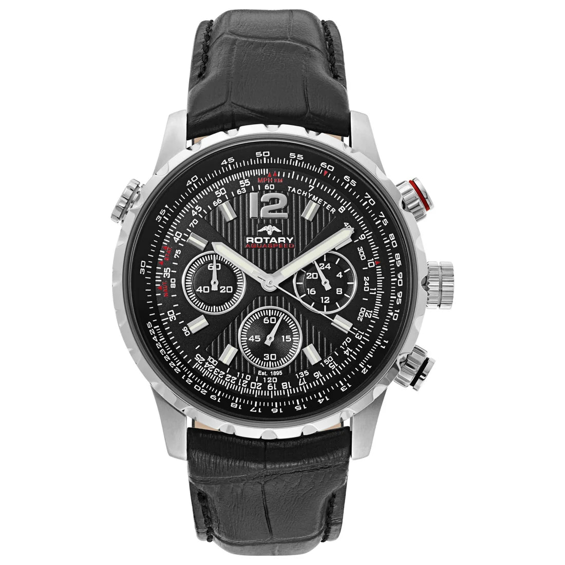 ROTARY Aquaspeed Men's Black Dial Quartz Watch GS00175-04