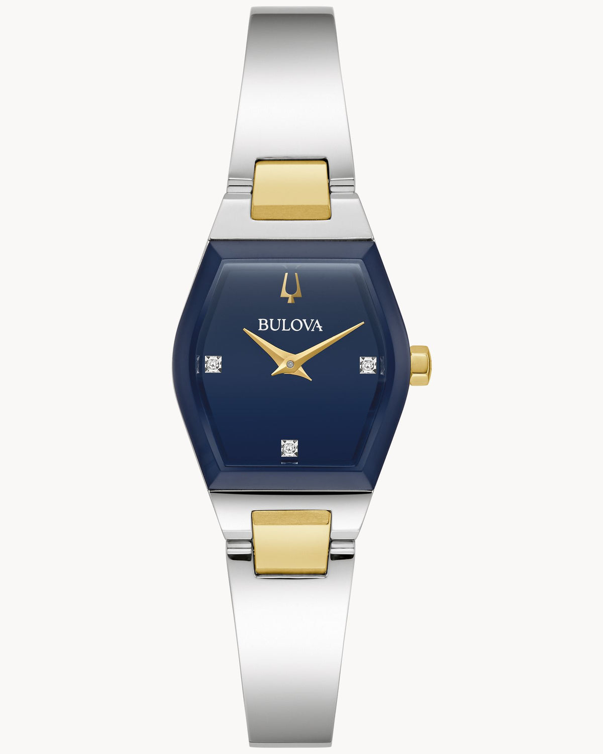 Bulova Gemini Women's Two-tone/Silver and Gold-tone Bangle Bracelet Quartz Watch - 98P218