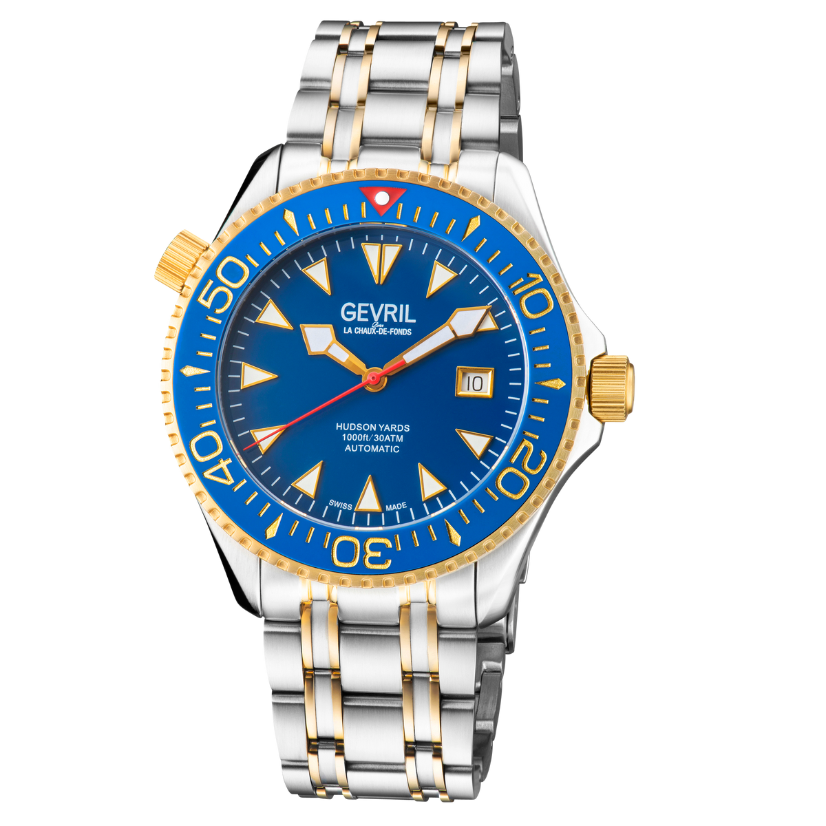 Gevril Hudson Yards Men's Two-tone/Silver and Gold Bracelet Automatic Watch - 48803
