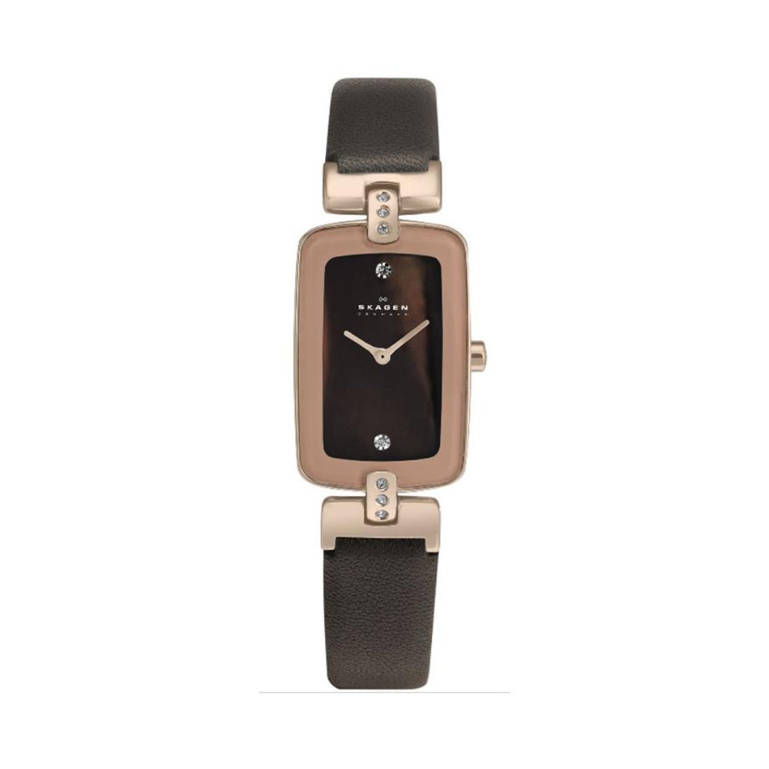 Skagen Hiromichi Konno Women's Brown Dial Rose Gold-Tone Quartz Watch H01SRLD