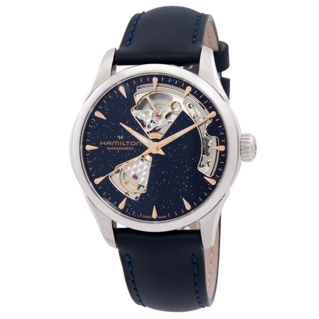 Hamilton Jazzmaster Open Heart Women's Blue Strap Automatic Watch - H32215642