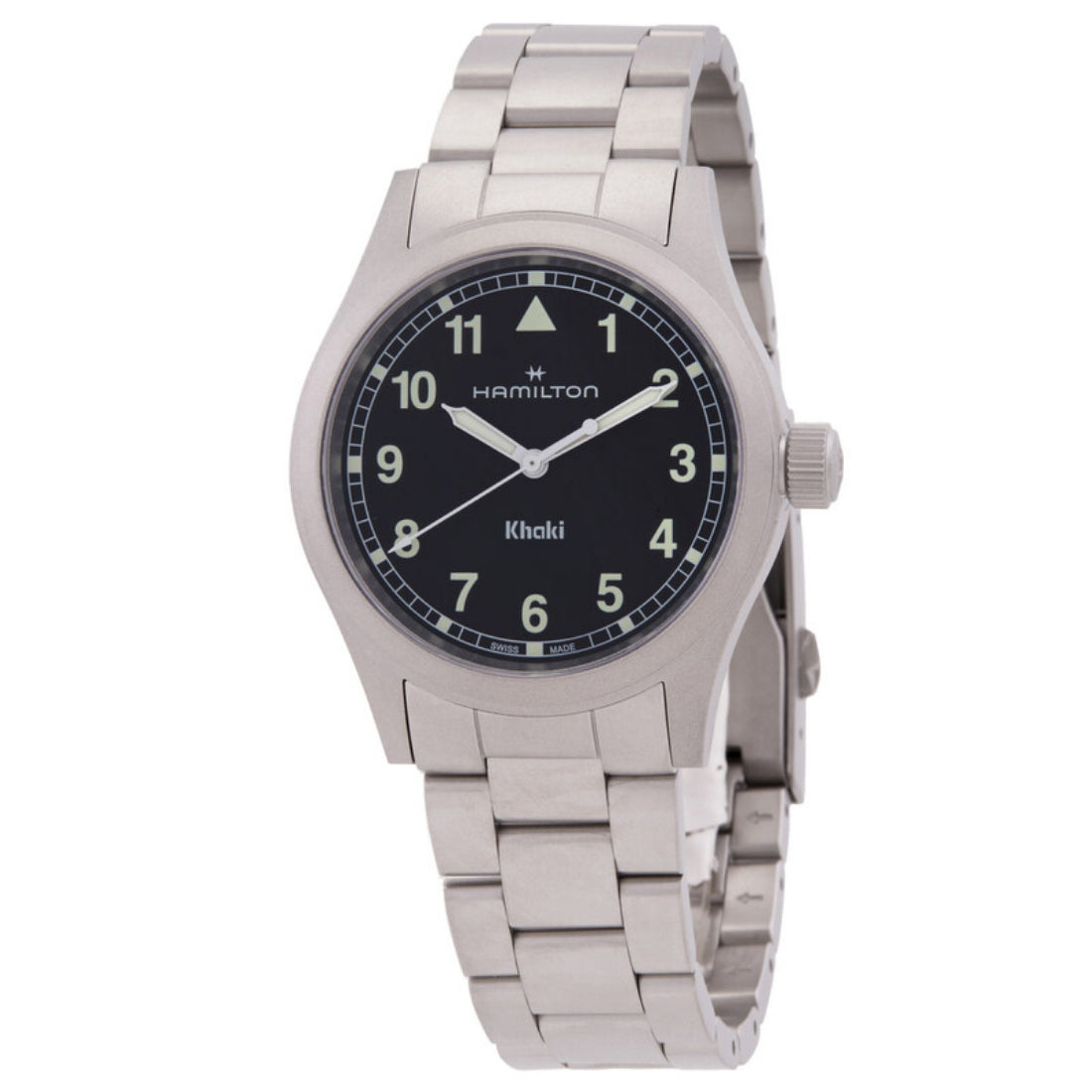 Hamilton Khaki Field Men's Silver Bracelet Quartz Watch - H69401130