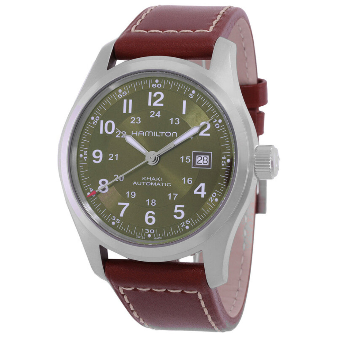 Hamilton Khaki Field Men's Brown Strap Automatic Watch - H70605560