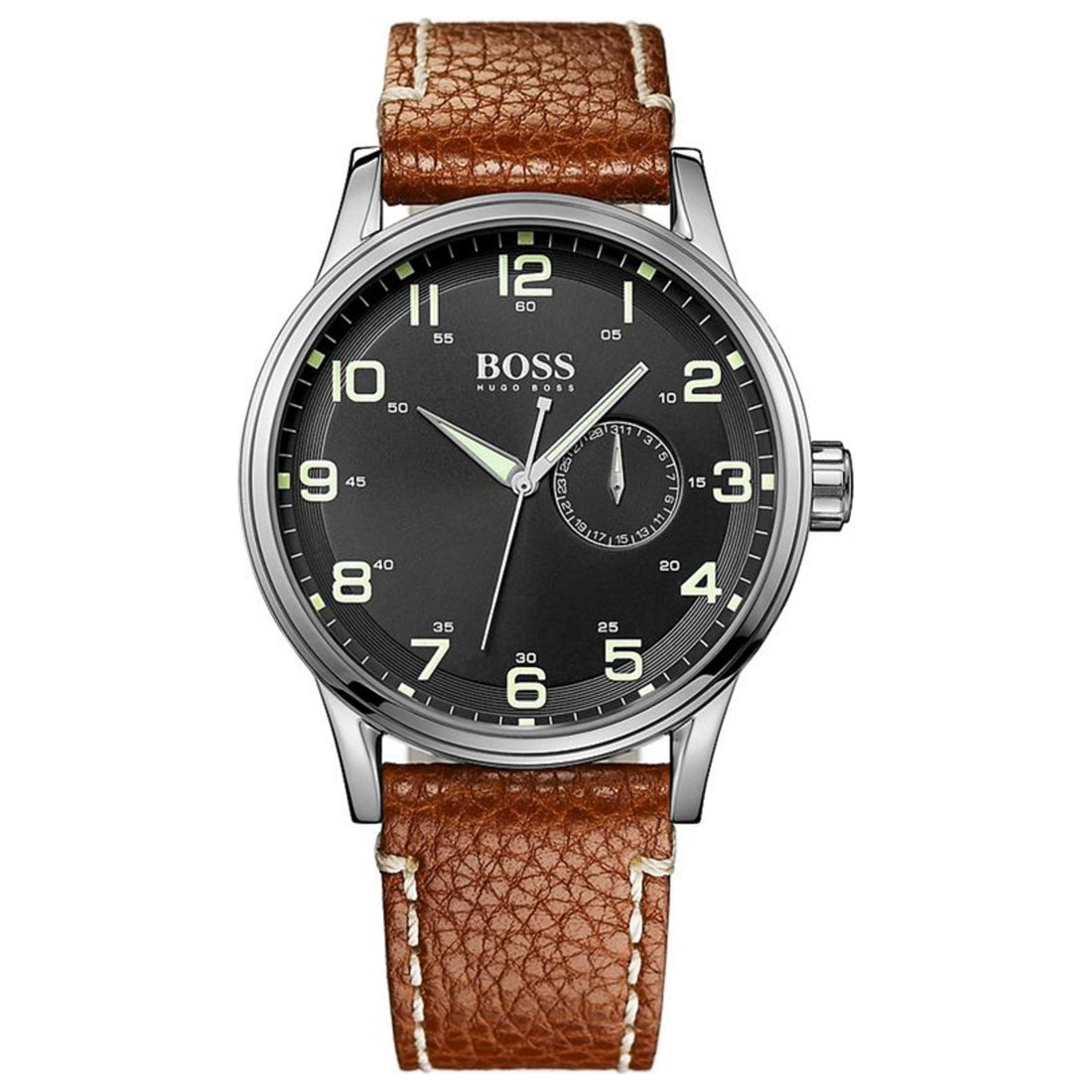 Hugo Boss Aeroliner Men's Brown Strap Quartz Watch - 1512723