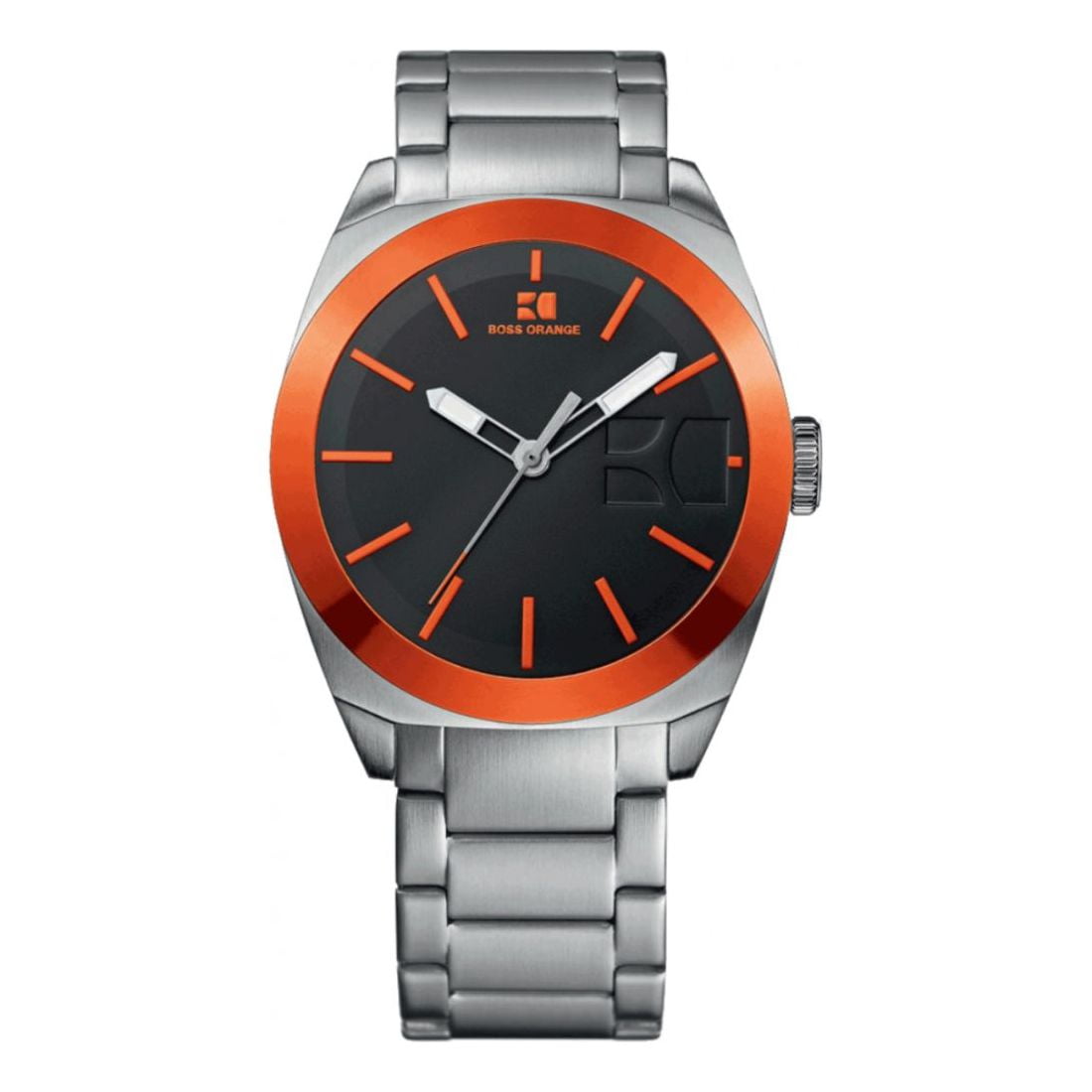 Hugo Boss Boss Orange Wide Receiver Men's Silver Bracelet Quartz Watch - 1512896