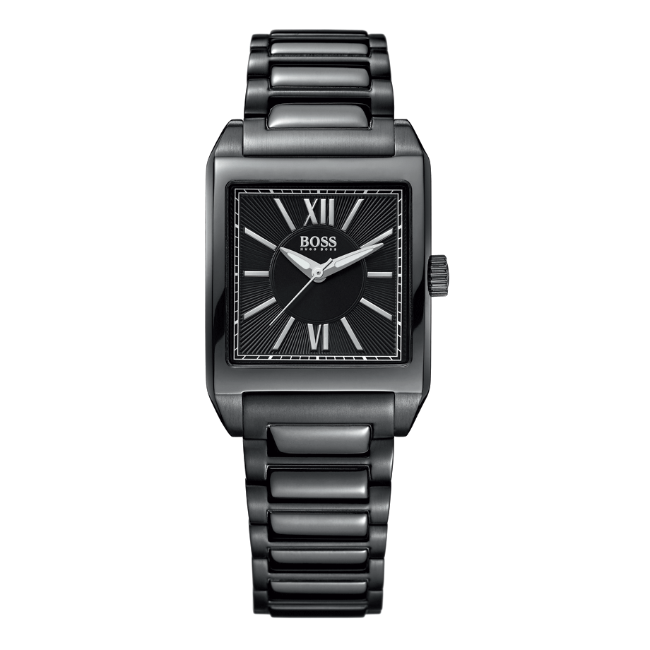 Hugo Boss Rectangle Women's Black Bracelet Quartz Watch - 1502236