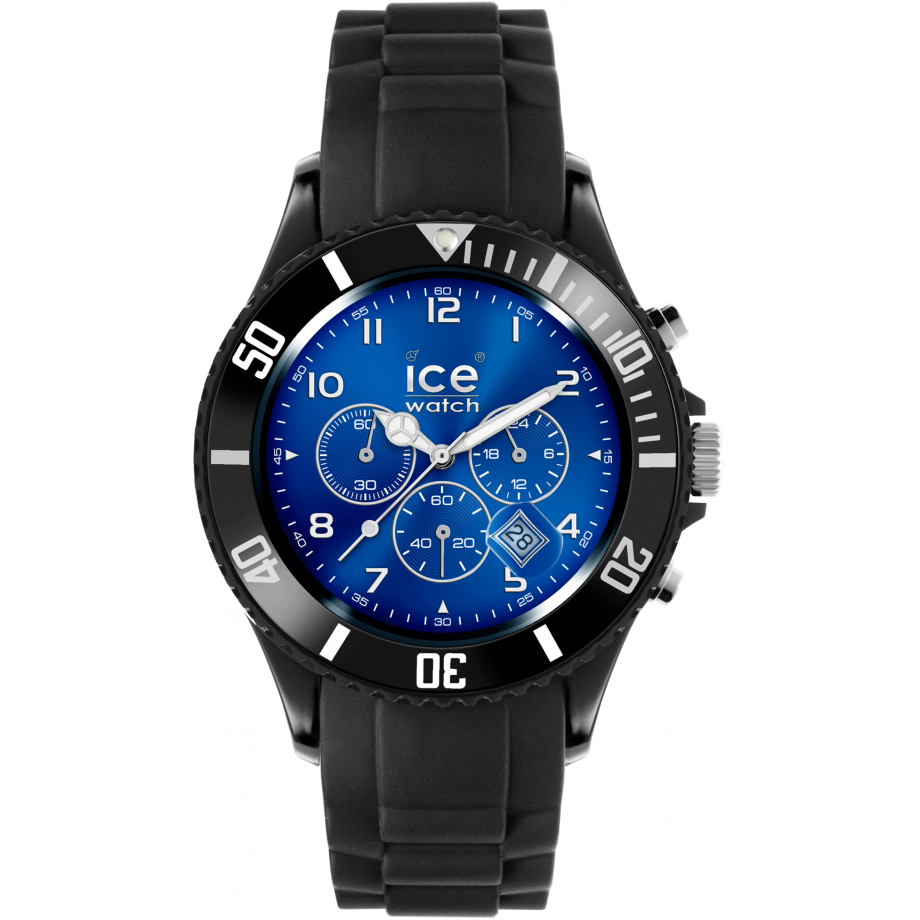 Ice-Watch Ice-Blue Chrono Unisex Black Strap Quartz Watch - IB.CH.BBE.B.S11