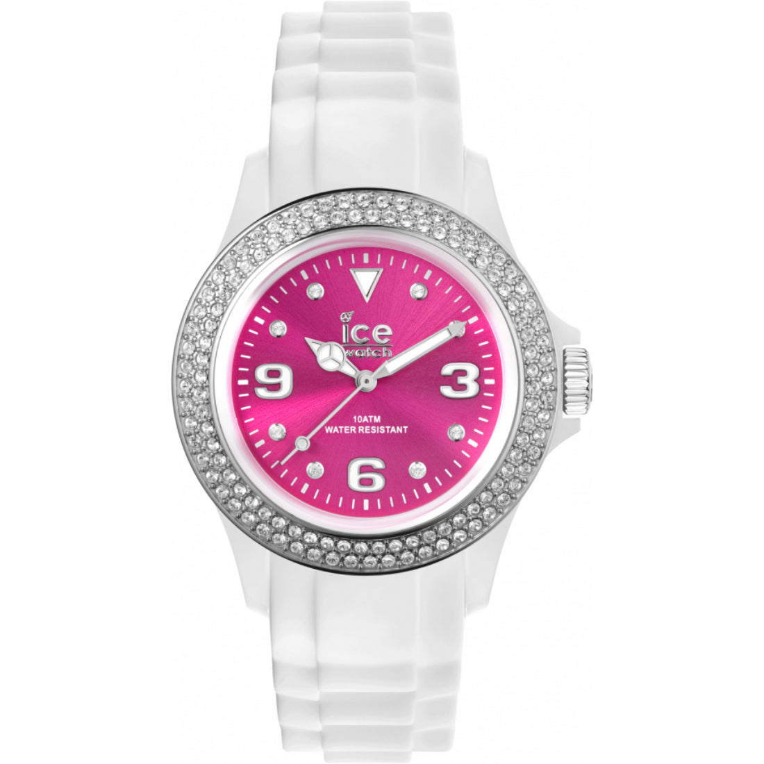 Ice-Watch Ice-Pink Star Unisex White Strap Quartz Watch - IPK.ST.WPK.U.S.12