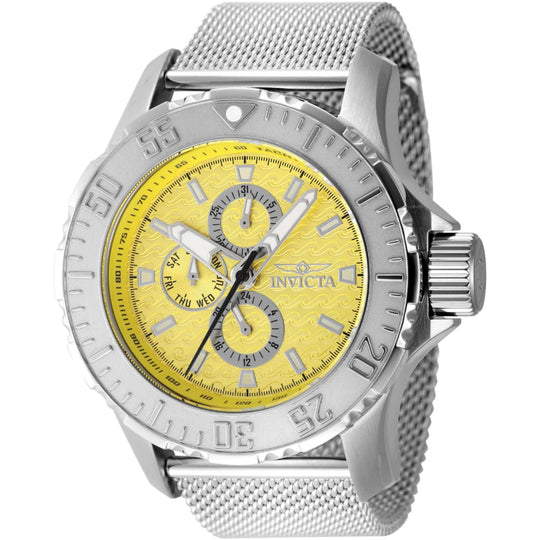 Invicta Men's 48014 Vintage  Quartz Chronograph Yellow Dial Watch