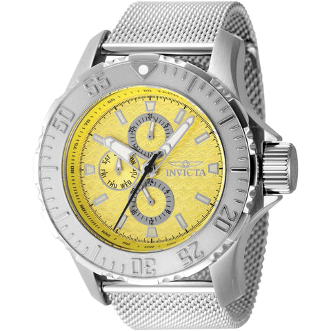 Invicta Men's 48014 Vintage  Quartz Chronograph Yellow Dial Watch