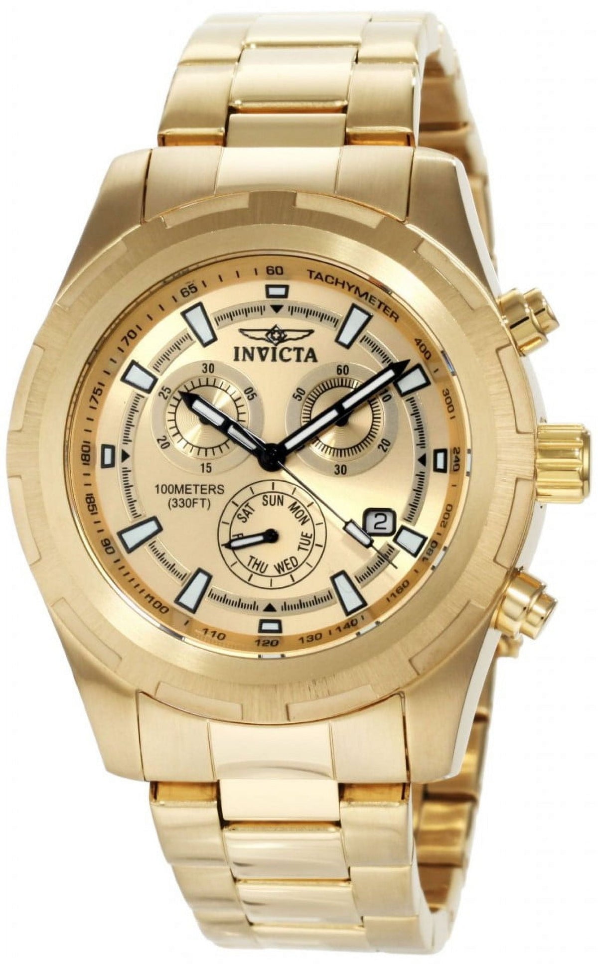 Invicta Men's 1561 Specialty Quartz Chronograph Gold Dial Watch