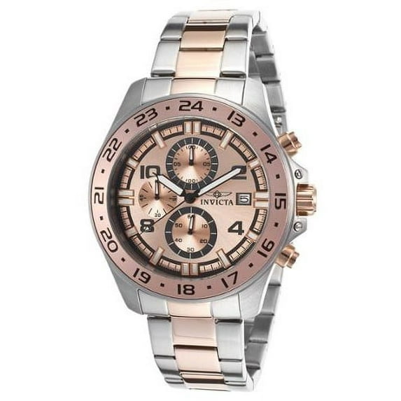 Invicta Men's 13868 Pro Diver Quartz Chronograph Rose Gold Dial Watch