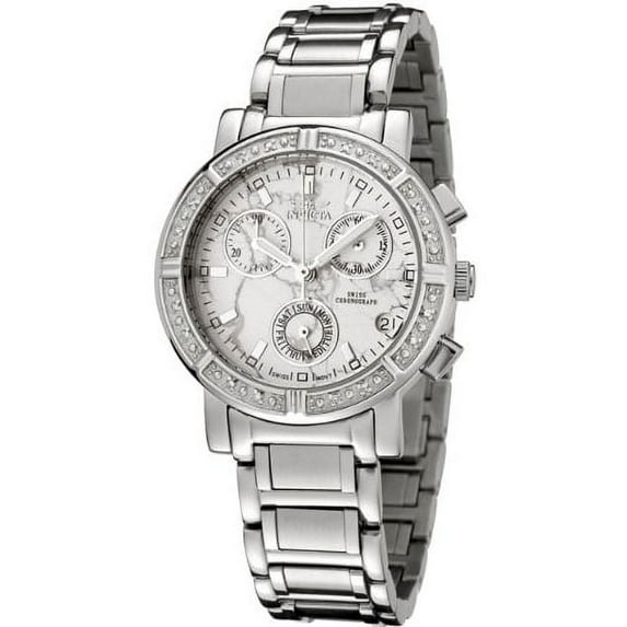 Invicta Women's 0280 Wildflower Quartz Chronograph Mother of Pearl Dial Watch