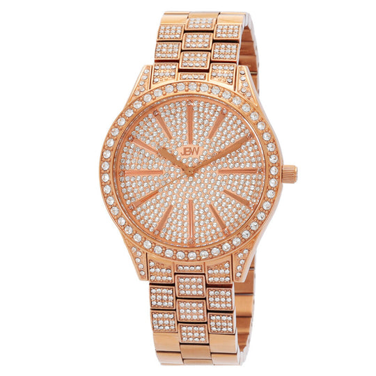 JBW Cristal Women's Rose Gold with Crystal accents Bracelet Quartz Watch - J6346B