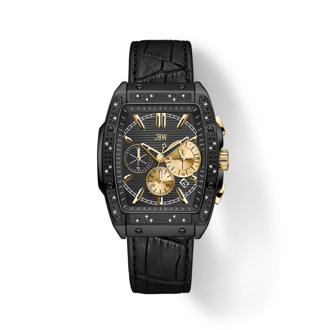 JBW Echelon Men's Black Strap Quartz Watch - J6379A