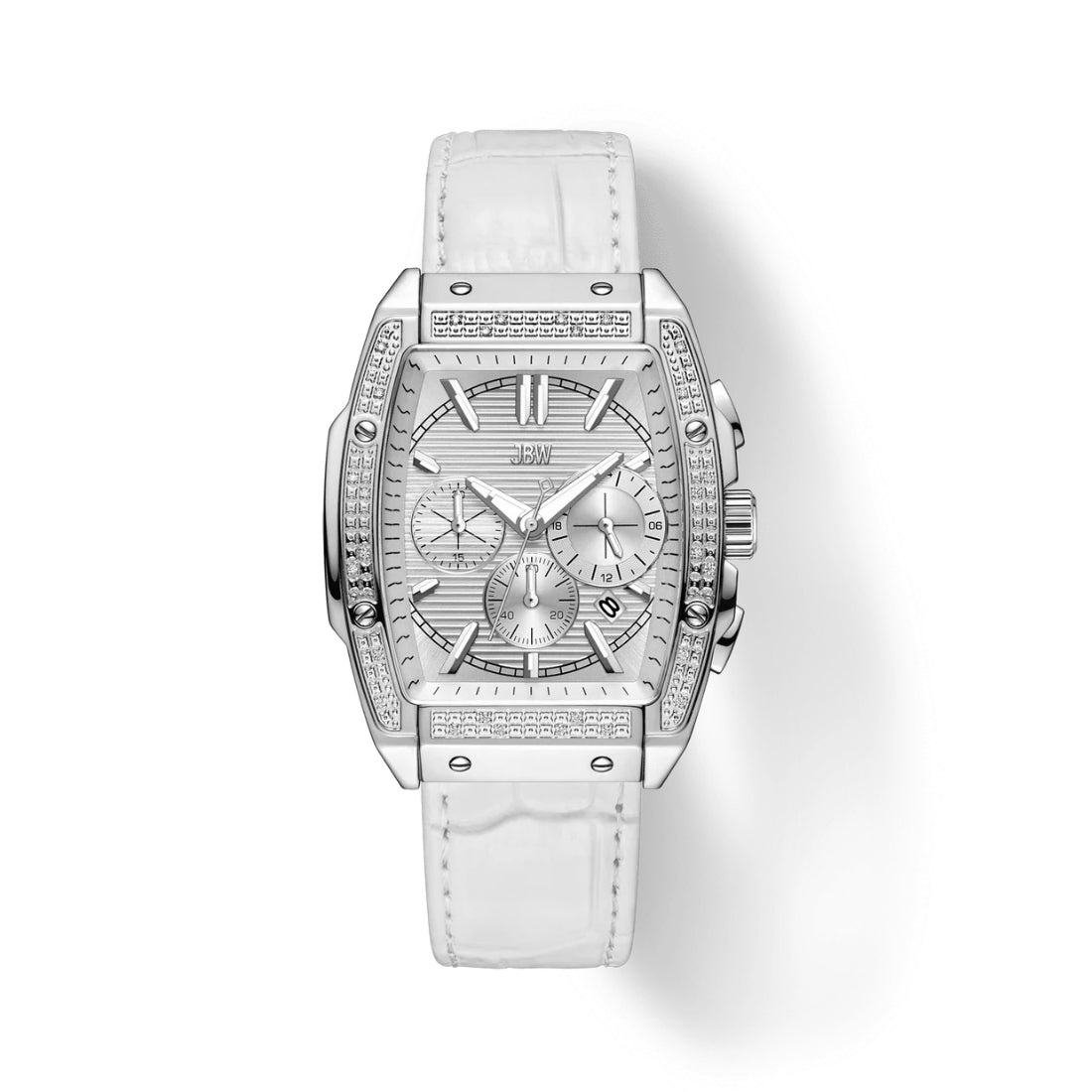 JBW Echelon Unisex White Strap Quartz Watch - J6379G