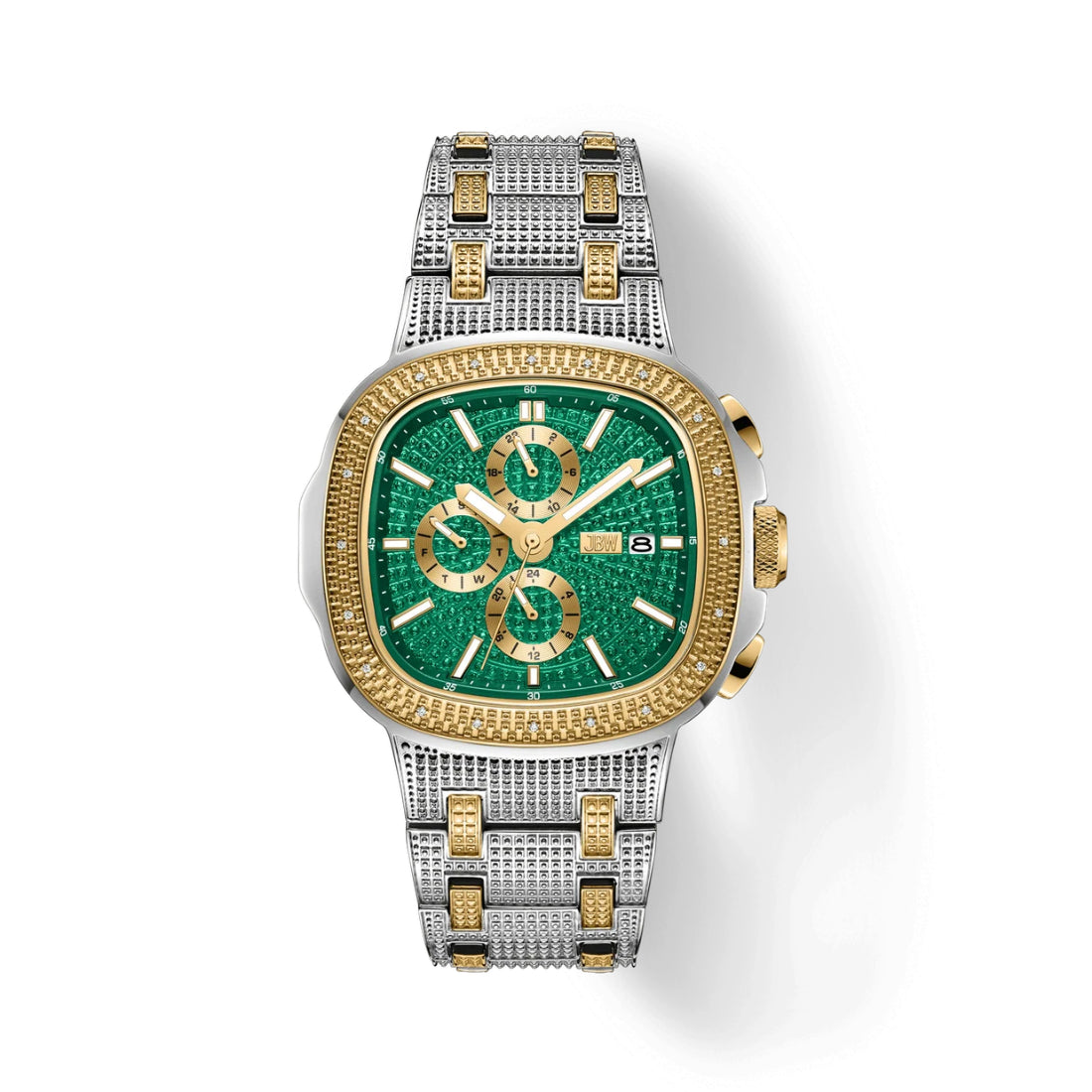 JBW Heist Unisex Two-tone/Silver and Gold Bracelet Quartz Watch - J6380F