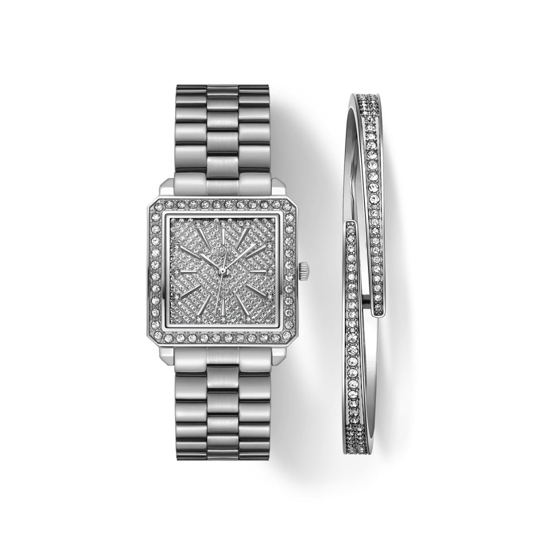 JBW Cristal 28 Women's Silver-tone Bracelet Quartz Watch - J6387-SETC