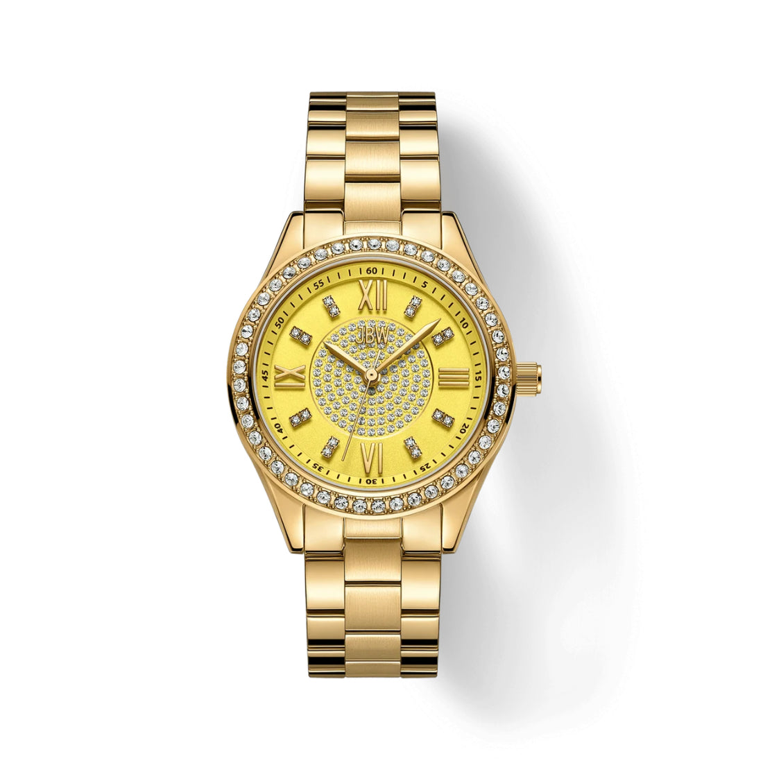 JBW Mondrian 34 Unisex Yellow Gold-tone Bracelet Quartz Watch - J6388D