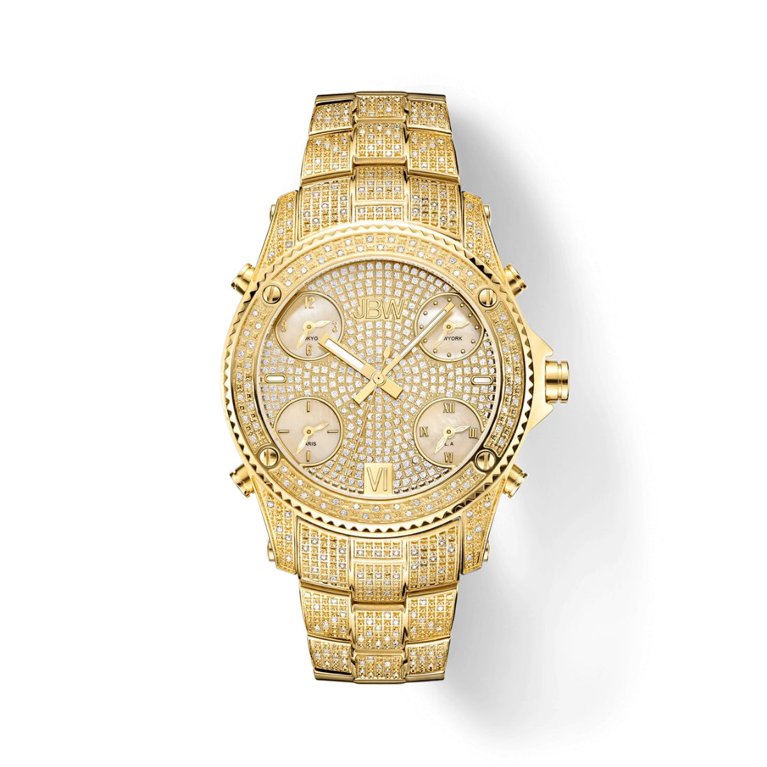 JBW Jet Setter Men's Gold-tone Bracelet Quartz Watch - JB-6213-A