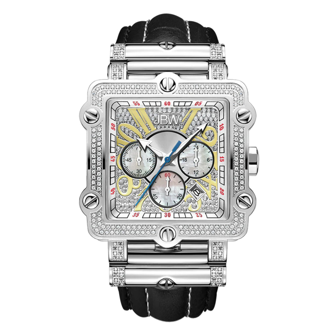 JBW Phantom Men's Black Strap Quartz Watch - JB-6215-238-B