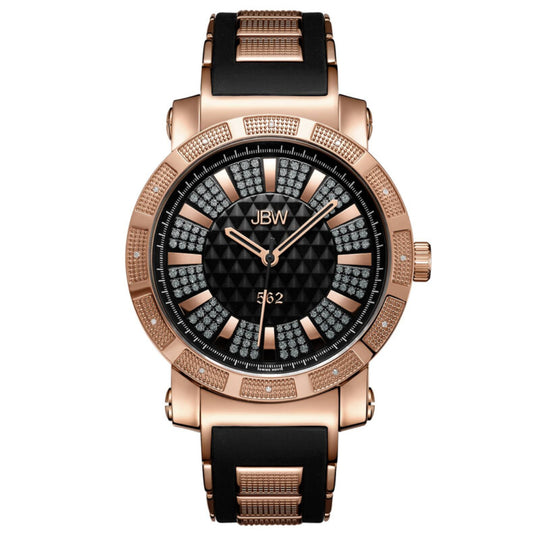 JBW 562 Men's Black Strap Quartz Watch - JB-6225-J