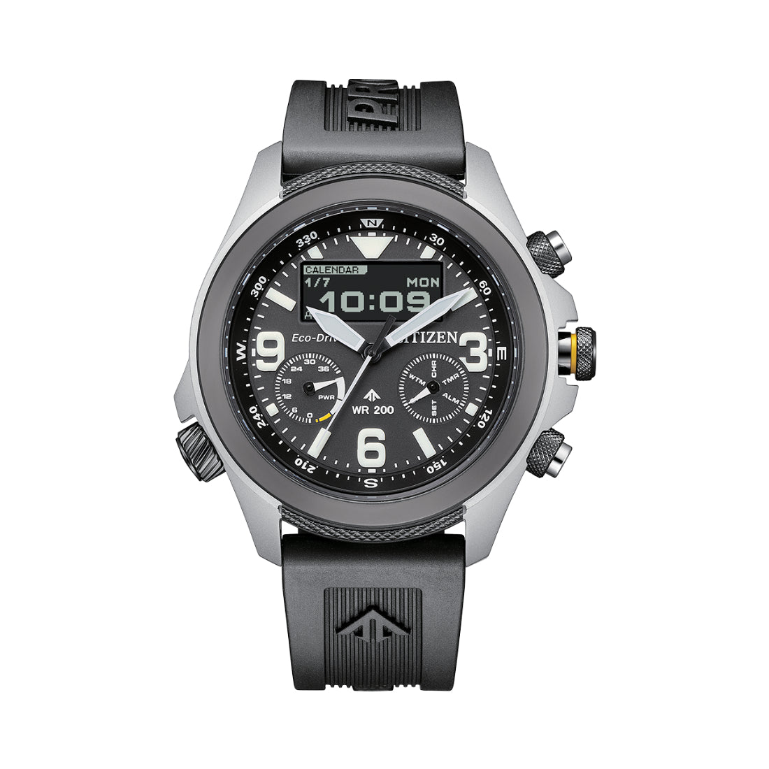 Citizen Promaster Land U822 Men's Black Strap Quartz Watch - JV1007-07E