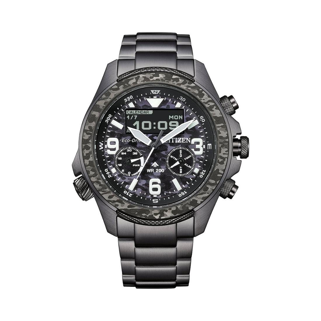 Citizen Promaster Land U822 Men's Gray Bracelet Quartz Watch - JV1008-63E